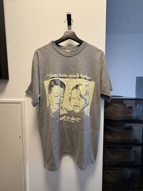Better With Age Acid Techno Tom Feels Much Better Graphic T-Shirt Gray XL